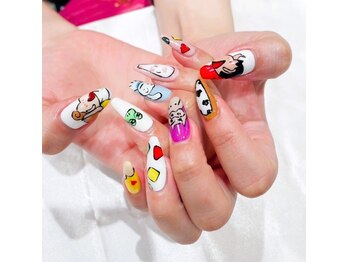 ヘアアンドネイル ミューズ 新浦安店(HAIR&NAIL MUSE)/手描きアートキャラクター