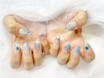 モルフォネイル(Morpho nail)/#ニュアンスネイル #マーブル