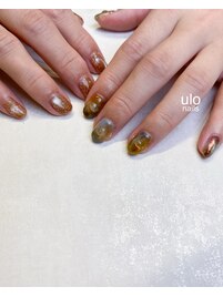 アースカラーの春ネイル