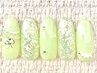 【初回ソフトジェル オフ無料】定額デザインネイル☆パラジェル変更可¥8250