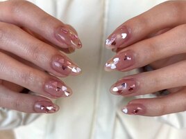 くすみピンク/ハート/キラキラ