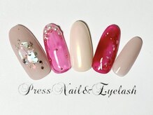 プレス ネイルアンドアイラッシュ(PRESS NAIL&EYELASH)/ストロベリーピンクネイル