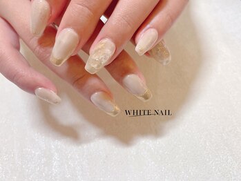 ホワイトネイル 武蔵小杉店(WHITE NAIL)/ニュアンス/ミラーフレンチ