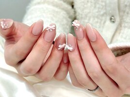 ちゅるんと可愛い!!リボンネイル