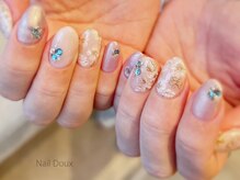 ネイル ドゥ 岡山駅前店(Nail Doux)/上品フラワーネイル