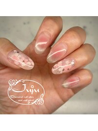 桜ネイル　チーク　エアマグ