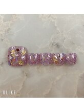 ナチュラ(Natura.)/大人ラメフットジェルネイル