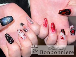 ハロウィンニュアンスネイル