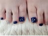 【FOOT】初回オフ込◇持ち込みOK！ジェルネイルワンカラ―+親指アート￥6,500