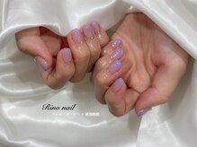 リノ ネイル(Rino nail)/ピンク×ブルーベイビーブーマー