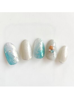 アルセア 上野御徒町店(Alcea)/夏　オーロラネイル　タイダイ