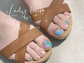 レディラック バイ キャンアイドレッシー(Lady Luck by Can I Dressy)/カラフルトロピカルサマーフット