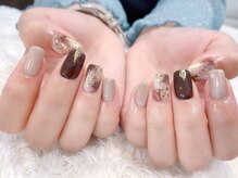 ラルネイル 大宮(Lull. nail)/#ブラウン#秋#ミラー#マグネット
