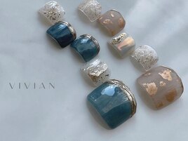 大人のサマーニュアンスネイル