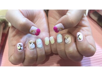 ネイル ハピネス(Happiness)/3Dアート込み定額8000円