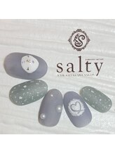 ネイルアンドアイラッシュサロン ソルティ 寺田町(salty)/雪だるまネイル