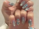 【ホロフラワーネイル】