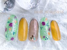 ネイル シーグラス(nail seaglass)/キラキラシロップ♪フラワー
