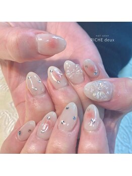 リッシュ ドゥ(RICHE deux)/チークネイル+リボン♪