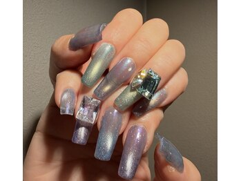 ケーネイルアトリエK 泉中央店(nail atelier)/マグネット×ジルコニアパーツ