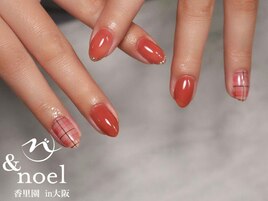 秋冬お洒落カラーチェックネイル