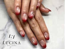 ネイルスタジオ ルキナ(LUCINA)/H-663大人上品赤グラデーション