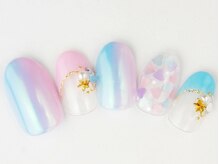 ネイルサロン ドレリッチ 大宮店(drerich)/グラデーションオーロラヴェール