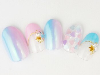 ネイルサロン ドレリッチ 大宮店(drerich)/グラデーションオーロラヴェール