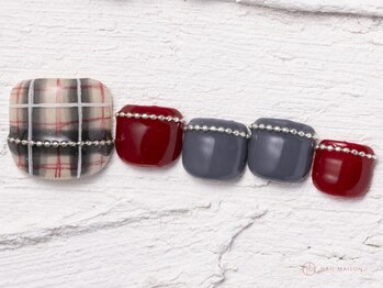 ネイルメゾン 池袋店(NAIL MAISON)/くすみガーリーチェック¥11000