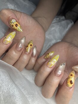 エムネイル ブランチ(Mネイル branch)/ひまわりネイル