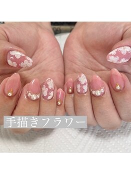 イフネイル(if nail)/◇手書きフラワー◇