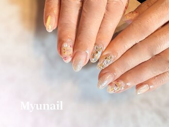 押し花ネイル／春ネイル