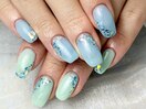 左右色変え定額デザインネイル