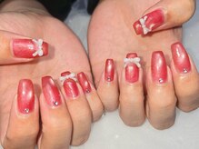 ネイルバイピヌ(nail by pinu)/マグワンカラー×パーツ