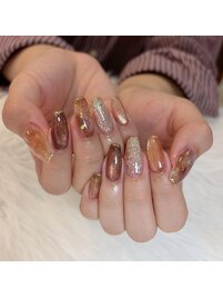 秋ニュアンスネイル