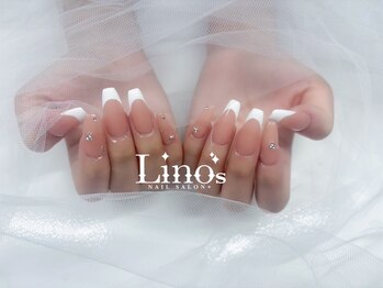 リノズネイルサロンプラス(Lino's Nail Salon +)/フレンチ×ストーン☆