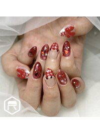 赤千鳥柄デザイン