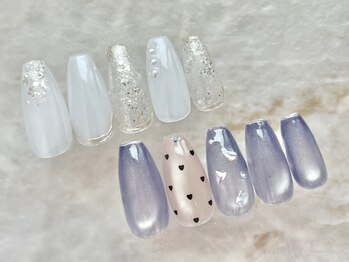 ティアラ(TIARA for nail & eye)の写真/【シンプル定額¥6500/季節デザイン¥7000】可愛い&お洒落&上品が叶う★スタッフが変わらないのも魅力の1つ♪