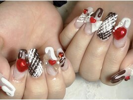 バレンタインネイル　担当：粥川