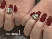 ネイルドットスタジオ 堺筋本町(NAIL DOT STUDIO)/ボルドーネイル