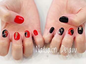 デジャヴ(Dejave)/黒×赤のお持ちこみデザイン