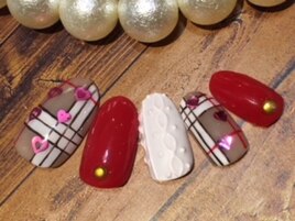 バーバリーチェックネイル