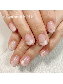 春のシンプルフレンチネイル！