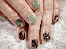 キキネイル 二子玉川(kikinail)/夏ネイル　ゼブラネイル