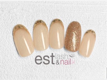 エストラッシュアンドネイル 銀座店(est lash&nail)/ガラスフレンチネイル