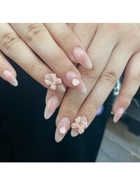 スカルプ×ピンクチーク