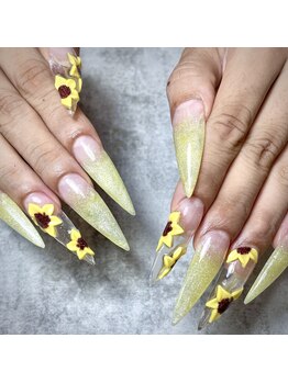 ひまわりネイル