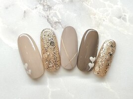 バレンタインネイル