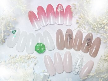 シエル(Ciel)の写真/【シンプル定額¥5800/ジェルフリーアート(シンプル)¥7800】シンプル可愛いネイルを探しているOLさん集合!!