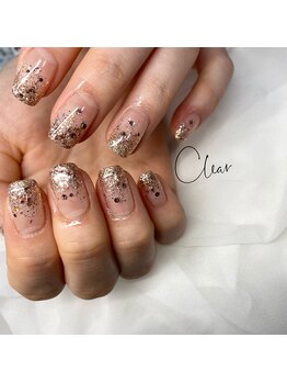 クリア(Clear)/春色ラメグラデーション